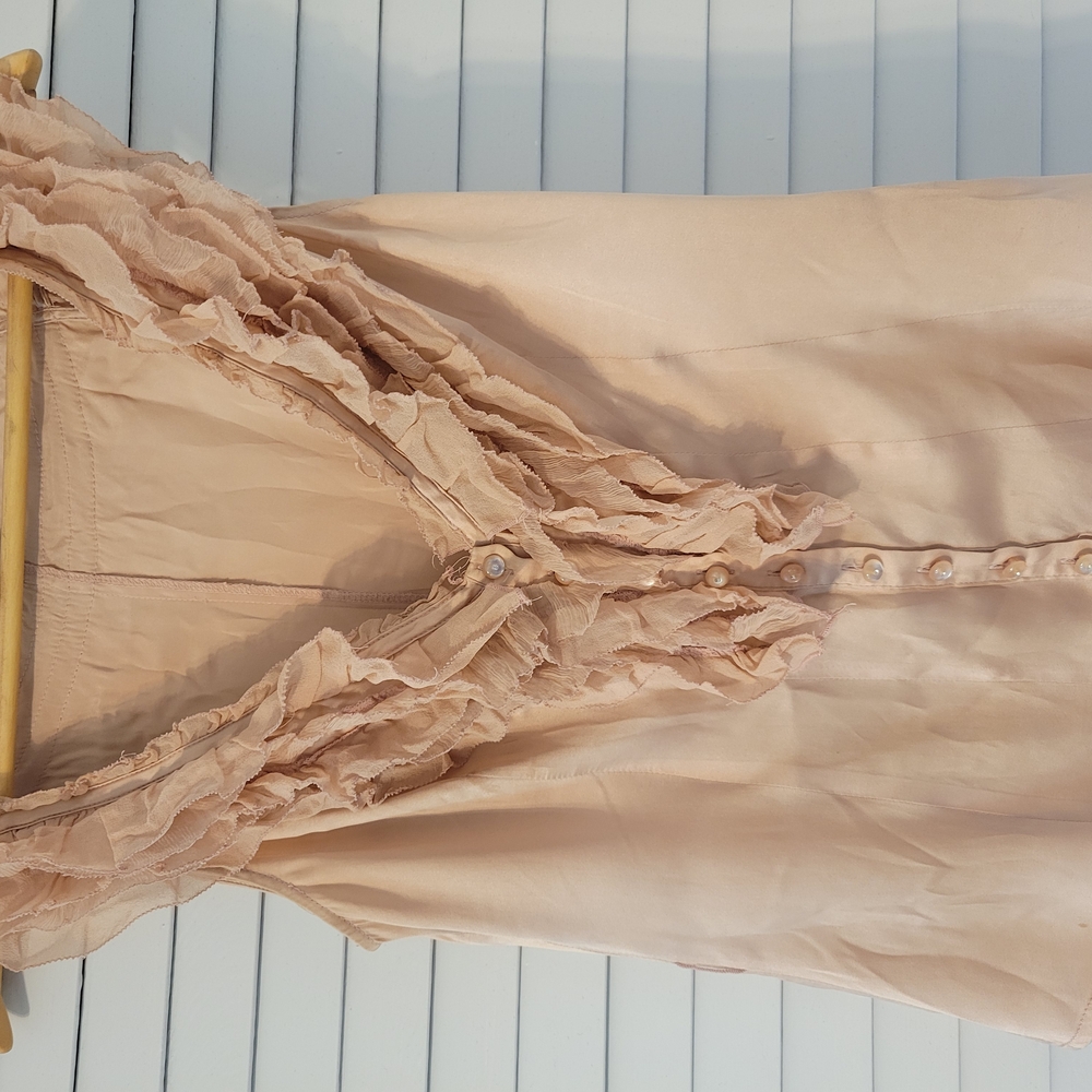 Bebe Blush Ruffled Top